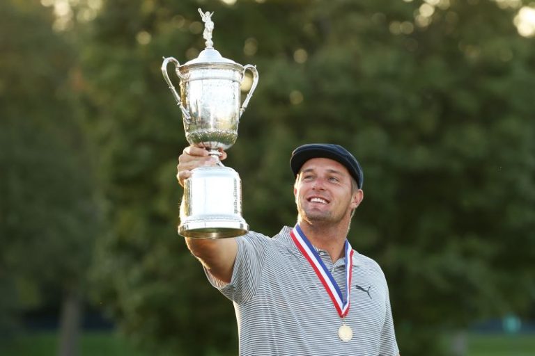 Bryson DeChambeau’s wayward shot hits PGA Professional about to tee off on another hole at PGA Championship