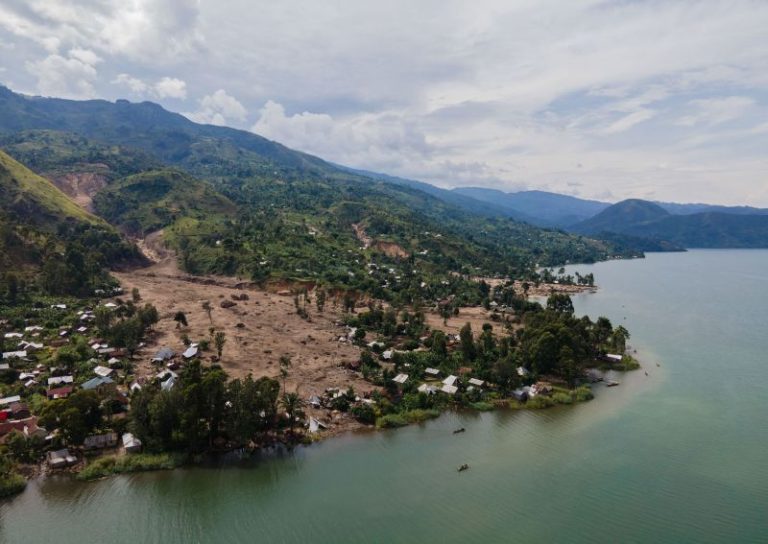 Babies found alive on Congolese lake after devastating floods kill hundreds