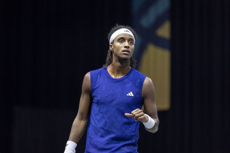 Tennis player Mikael Ymer disqualified from match after smashing racket against umpire’s chair