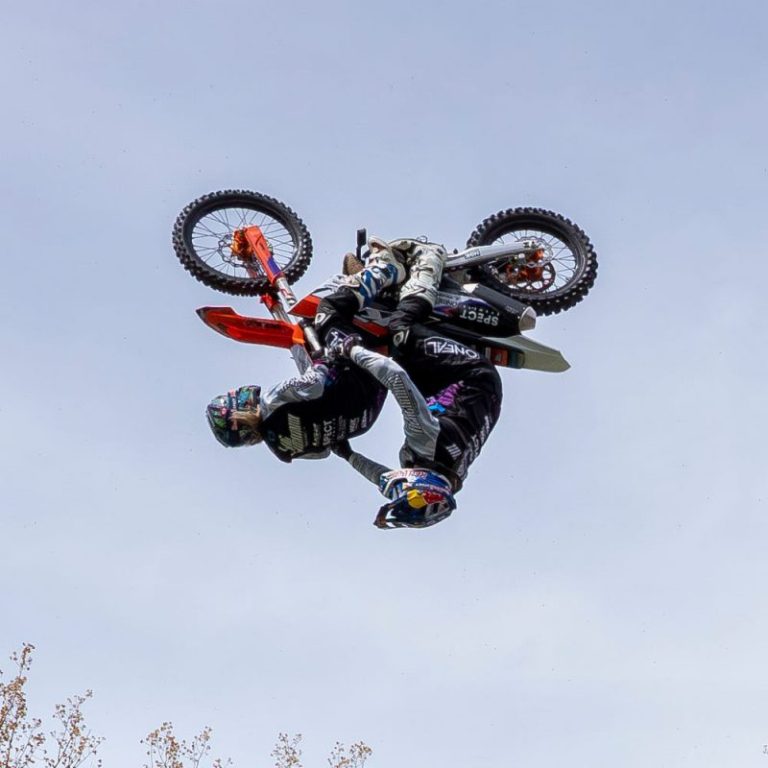 WATCH: Motocross star performs first ever mother-son backflip on bike