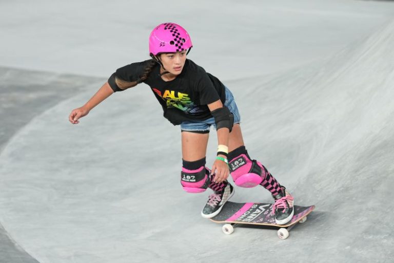 Australian teenager Arisa Trew, 13, becomes first female in skateboarding history to land 720 trick