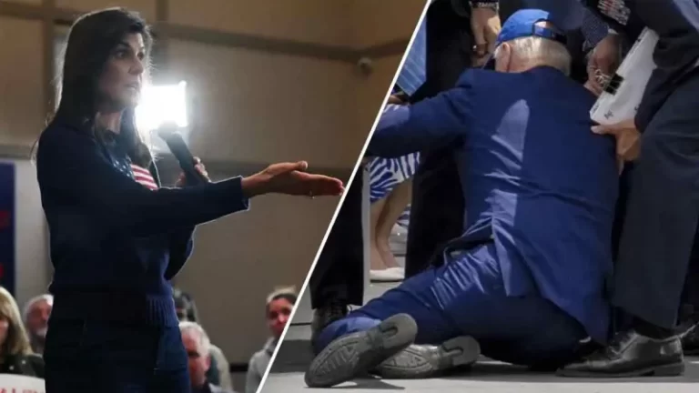 Nikki Haley warns US ‘could end up with a President Harris’ if Biden re-elected after latest trip and fall