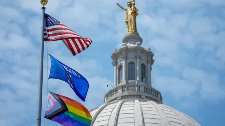 Wisconsin Gov. Evers ‘jazzed as hell’ as state raises pride flag in front of Capitol