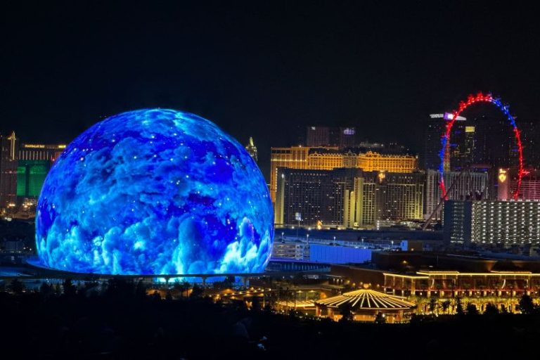 This futuristic entertainment venue in Las Vegas is the world’s largest spherical structure
