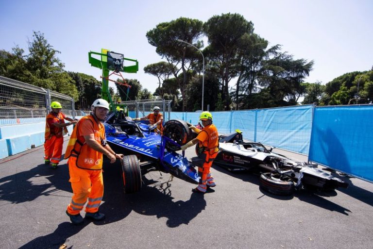 Scary high-speed crash, described as ‘one of … if not, the biggest’ in Formula E, leaves multiple cars unable to continue