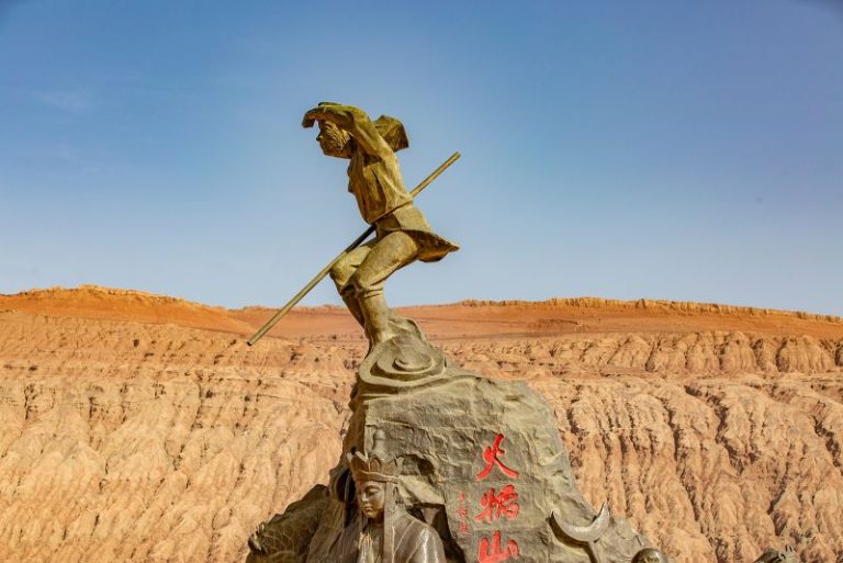 Chinese tourists flock to ‘Flaming Mountains’ despite heat wave