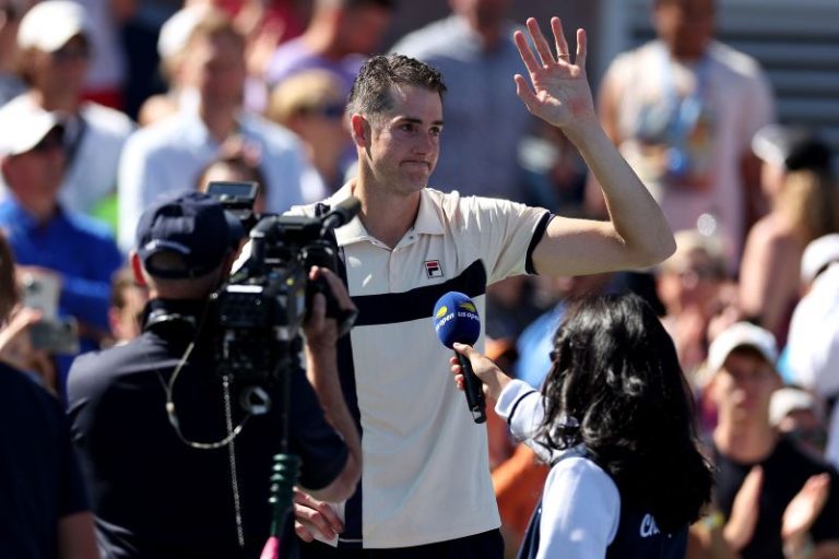 US Open: John Isner bids farewell to singles tennis after losing to Michael Mmoh in five-set thriller