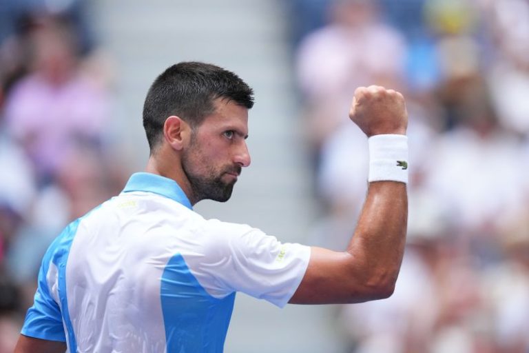 Novak Djokovic beats American star Taylor Fritz to reach US Open semifinals and celebrates with a singalong