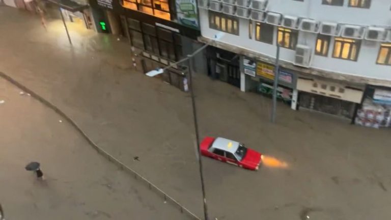 Hong Kong paralyzed by flash flooding after heaviest rainfall since 1884