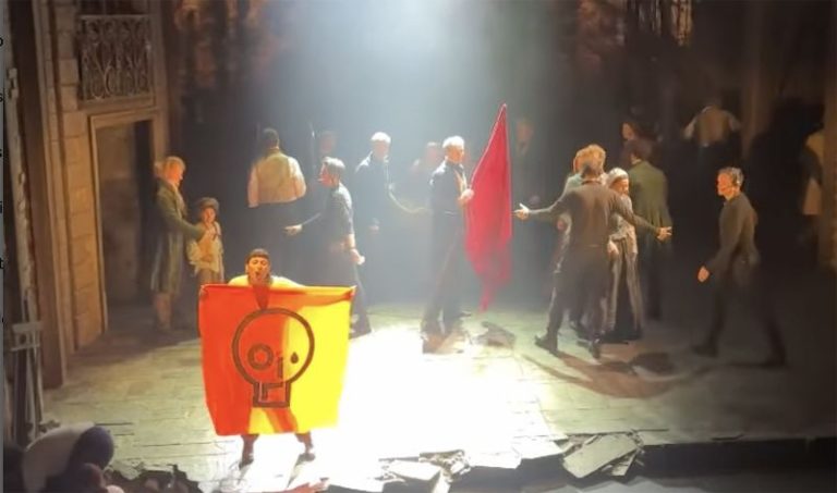 Five people arrested after Just Stop Oil protesters disrupt London performance of ‘Les Misérables’