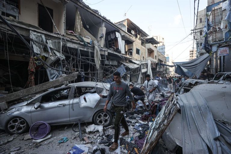 Palestinian aid worker describes ‘really dire’ conditions for those who have stayed in northern Gaza