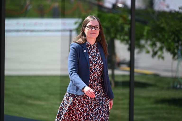 Iceland’s prime minister joins thousands of women on strike