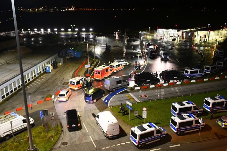 Hamburg airport hostage situation that caused suspension of flights has ended, police say