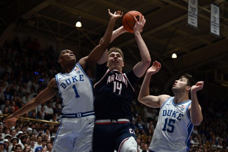 Arizona rises into top five, Kansas still No. 1 in men’s basketball poll
