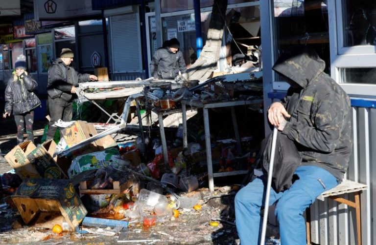 Moscow blames Ukraine for strikes that killed at least 28 in Russian-controlled Donetsk. Kyiv denies attack