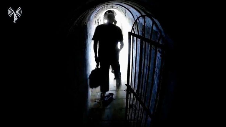 Israel releases video purportedly showing Hamas leader Sinwar in tunnel under Khan Younis
