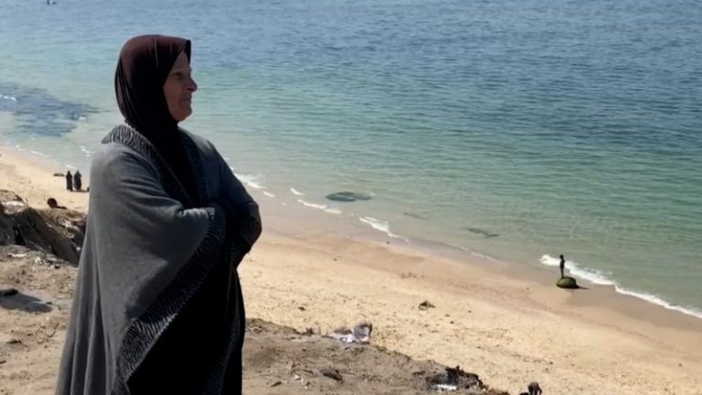 An elderly Palestinian woman fled her home in northern Gaza. Now she is fighting to keep her grandchildren alive