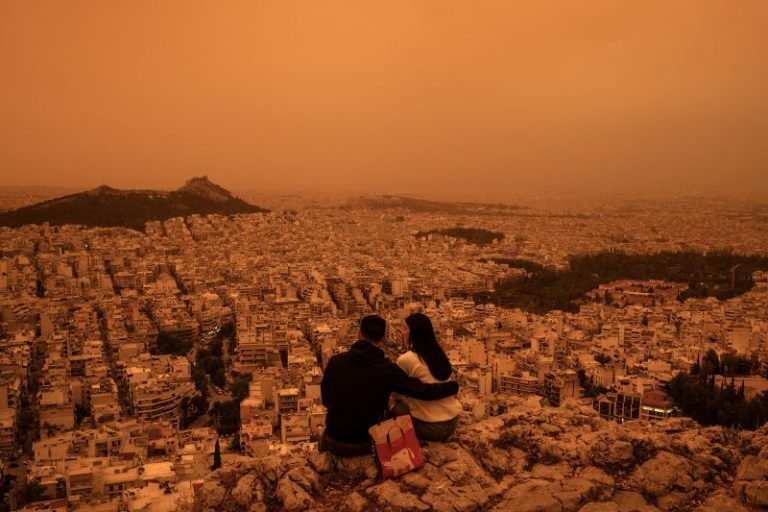 Athens turns orange, Helsinki goes white as Europe’s weather springs a surprise