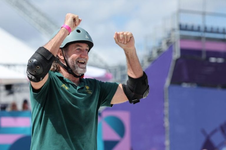 At nearly 50, Olympic skateboarder impresses his mom