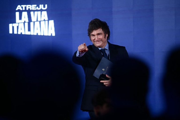 Argentina’s President Javier Milei given Italian citizenship during state visit