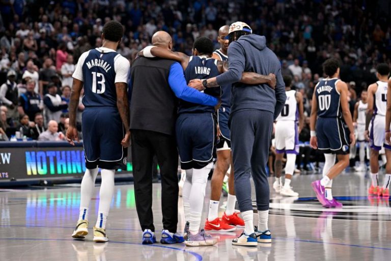 WATCH: Tearful Kyrie makes foul shots before exiting with knee injury