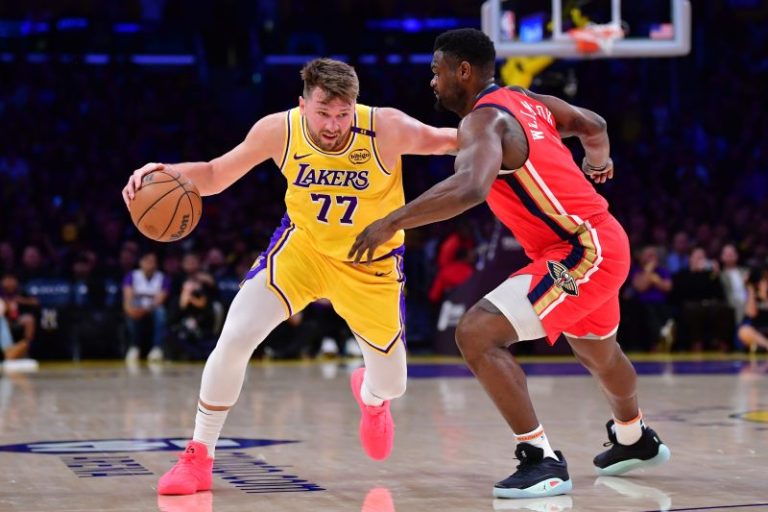 How many points did Luka Doncic score vs. Pelicans?