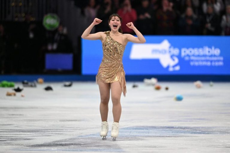 19-year-old American wins stunning gold at figure skating worlds