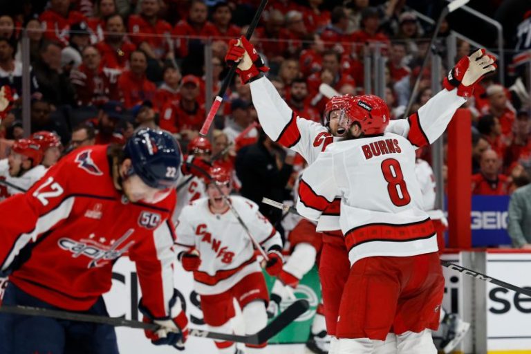 NHL playoffs: Hurricanes take down top-seeded Capitals in Game 1 in OT