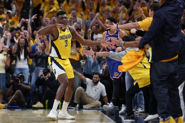 Pacers race into NBA Finals; Knicks suffer security breach