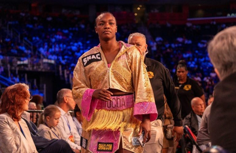Claressa Shields turns heads at weigh-in