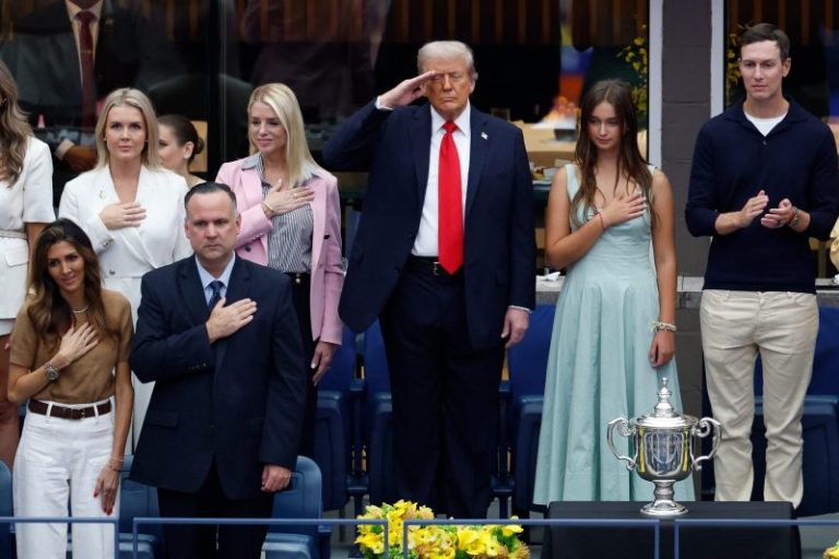 Who joined Trump at the US Open men’s final?